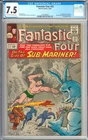 Fantastic Four #33 High Grade 1st App. Attuma Sub-Mariner Marvel 1964 CGC 7.5