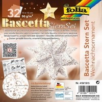 Folia - Bastelset Bascetta Stern Eisblumen 15 X 15 Cm Weiß/Kupfer Neu Ovp