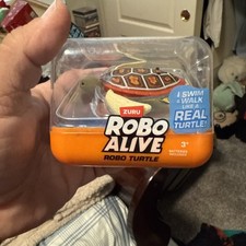 Zuru Robo Alive Robo Turtle Robotic Swimming Turtle, Orange, NEW 