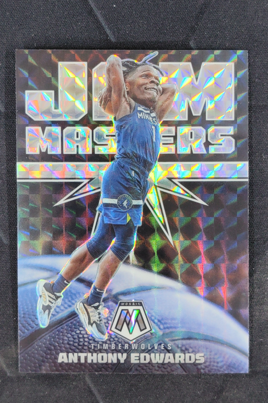 2021-22 Panini Mosaic Anthony Edwards Jam Masters Silver Mosaic Prizm #4