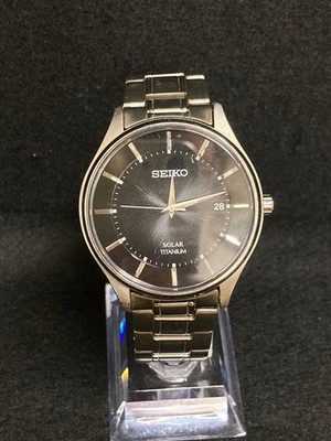 Seiko Selection SBPX103 Solar Titanium Mens Wristwatch Lightweight Ultra