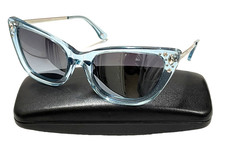 DIFF EYEWEAR DE01-0705 XGDBP Blue Plastic Metal Cat Eye Women's Sunglasses