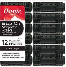 Annie Snap-On Magnetic Rollers 12Pc - 3/4in Med