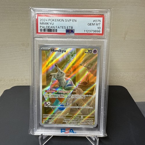 POKÉMON TCG CARD Mimikyu SVP 075 Stamped Pokémon Center Black Star POKÉMON TCG CARD Mimikyu SVP 075 Stamped Pokémon Center Black Star
