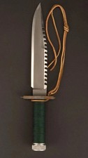 Custom Handmade Rambo Movie Knife First Blood Replica Bleed Carbon Steel Hunting