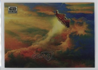 2024 Topps Chrome Star Wars Galaxy Refractor Millennium Falcon Rising #93 1bf5