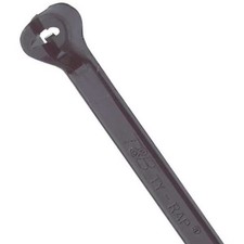 Cable Tie, 14-1/2 in L, 4 in Max Bundle Dia., Black, Nylon 6/6, 50 lb Strength,