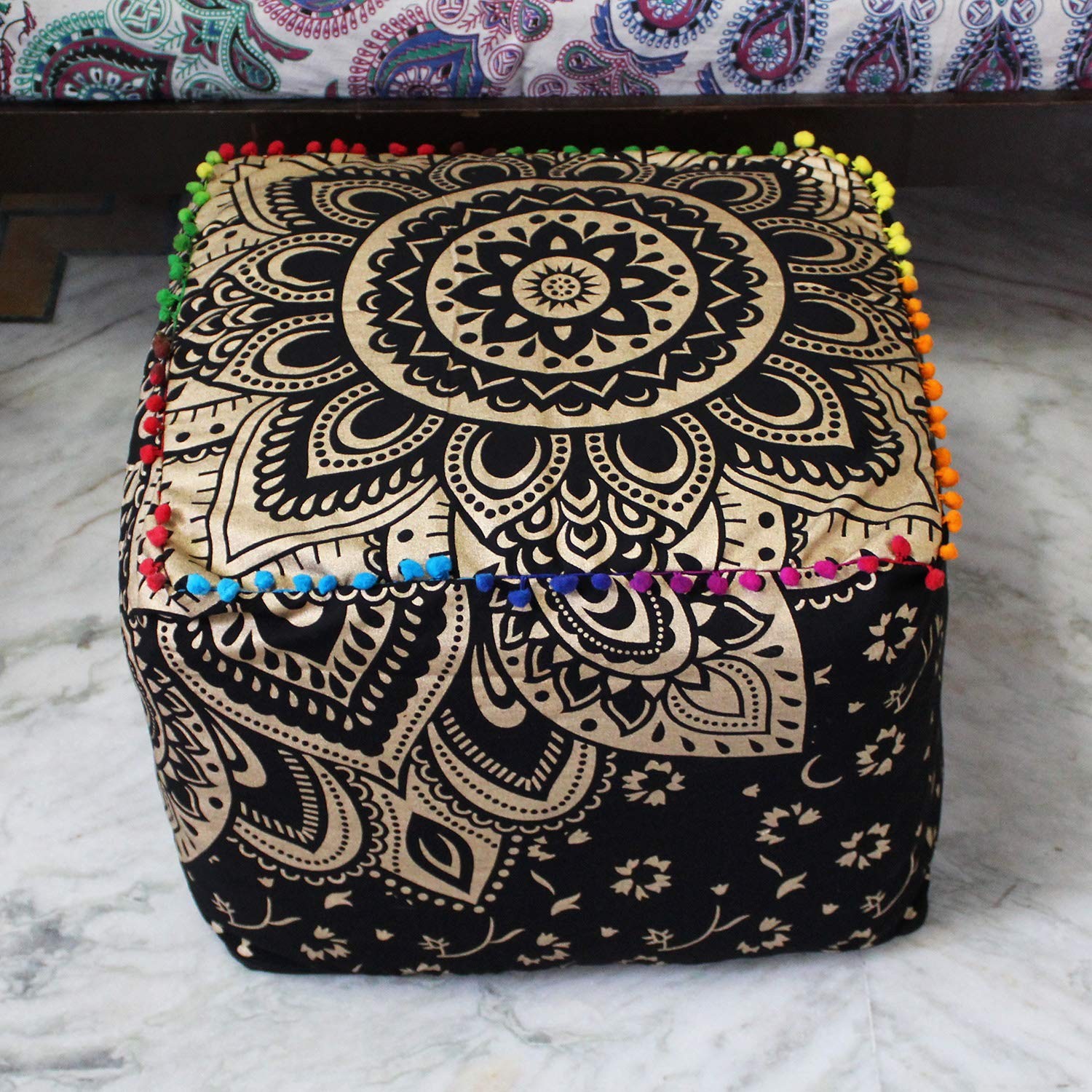 Cover Square Pillow Seating Hippie Decorativ...