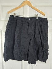Big Dogs Shorts Men's 1X Black Elastic Waist Cargo Pocket all Cotton