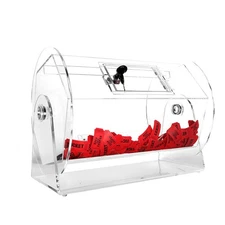 GSE Games & Sports Expert Acrylic Raffle Drum, Professional Raffle Ticket Spi