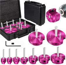 Kit de 9 escariadores para tuberías PVC, CPVC y ABS Schedule 40, medidas de 1/2"
