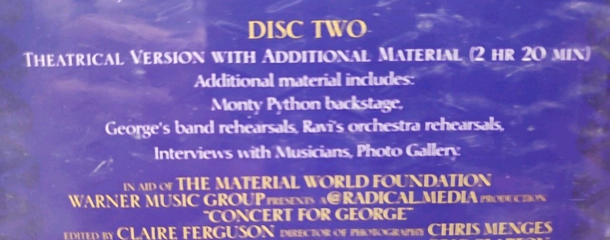 【中古】 輸入版 CONCERT FOR GEORGE Various – Concert For George | Releases | Discogs