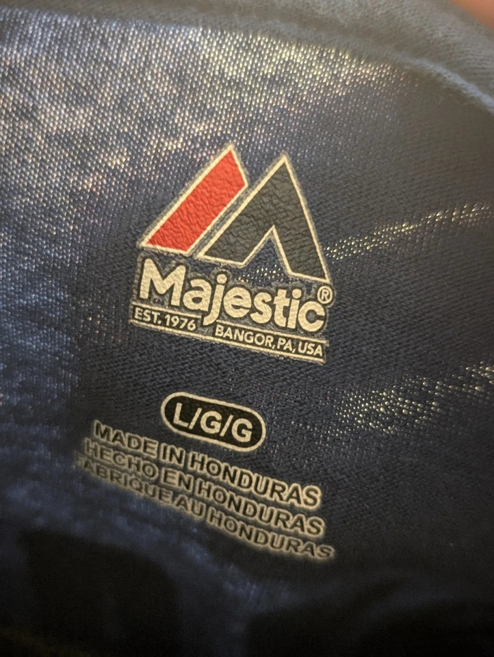 Chicago Cubs Kris Bryant #17 Blue T-Shirt Men’s Large L Majestic MLB Baseball - Image 3 of 3