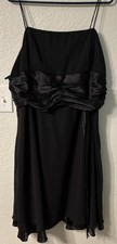 ASpeed little black spaghetti strap cocktail dress size XXL Zips In back 9’s Y2K