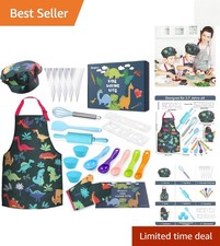 27-Piece Kids Cooking  Baking Set - Chef Hat, Apron  Utensils Included