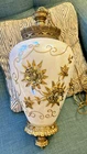 Vtg Mid Century Hollywood Regency Milk Glass Carl Falkenstein Hanging Swag Lamp