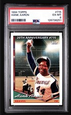 1994 Topps #715 Hank Aaron 20th Anniversary #715 PSA6 Atlanta Braves HoF