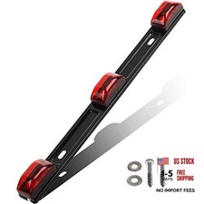 Clearance Id Bar Marker Light 3 Light 9 Led Trailer Sealed Stainless Red Clearance Id Bar Marker Light 3 Light 9 Led Trailer Sealed Stainless Red