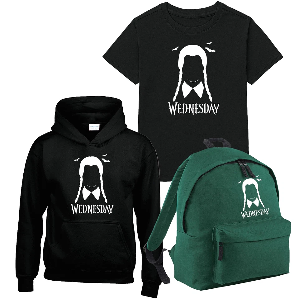 Wednesday Addams Familly Horror TV Series Kids Tshirt Helloween Backpack Hoodie