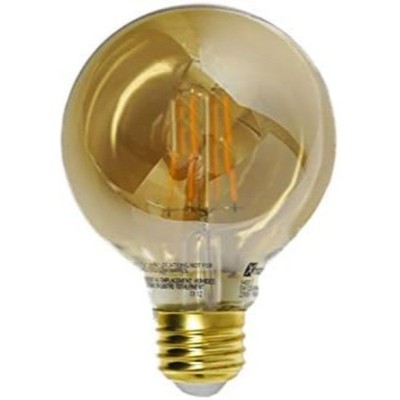 LED G25 Vintage Globe Light Bulb, Dimmable, Amber Glass, 5W (40W Replacement)