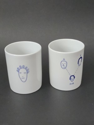 (2) 1998 ALESSI Andrea Branzi GENETIC TALES Mugs~ Germany~ (s4)