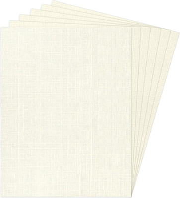 8.5 X 11 Ivory Linen Paper Textured Cardstock, Goefun 100Lb Light Cream Thick Pa