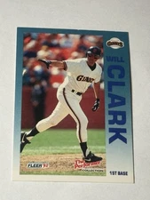 1992 Fleer 7-Eleven/Citgo The Performer #22 Will Clark San Francisco Giants