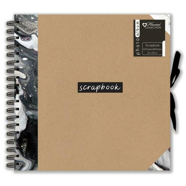 Large Spiral Bound Scrapbook Photo Album Memories 40 Black Sheets 25 X