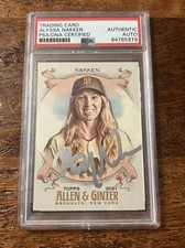 Alyssa Nakken IP Signed Allen & Ginter Card Psa Dna Coa Slab Autographed Giants