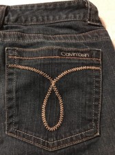 Calvin Klein Women's Jeans Modern Flare Distressed Stretch Jeans Size 6 x 31