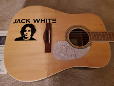 Jack White Signed Autograph Acoustic Guitar Jsa Loa Stripes Raconteurs