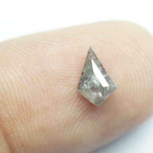 0.39ct Natural Gray Salt & Pepper Kite Shape Diamond Loose Rose diamond 516 - Imagen 6 de 9