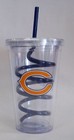 Chicago Bears Travel Insulated Tumbler Spiral Straw