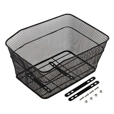 Gepäckträger Fahrradkorb schwarz - 40x30cm - Metall Fahrrad Tasche Einkaufs Korb - Bild 1 von 4
