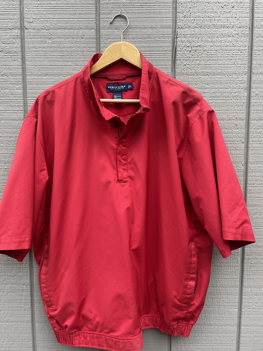 Nike Golf Storm Fit 1/4 Zip Pullover Windbreake Men's Red L Short