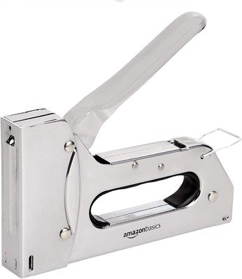 Amazon Basics Schwerlast Tackerpistole mit Klammern, für Polster, Zuhause Neu