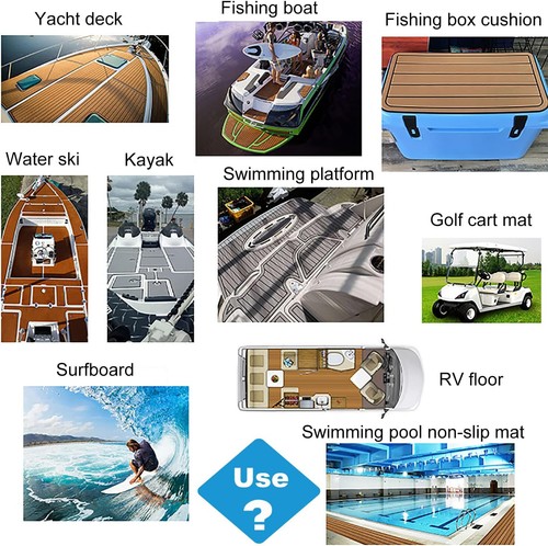 Black Diamond Boat Flooring EVA Marine Decking Foam , Nonslip Mat for Boat SUP - Picture 15 of 15