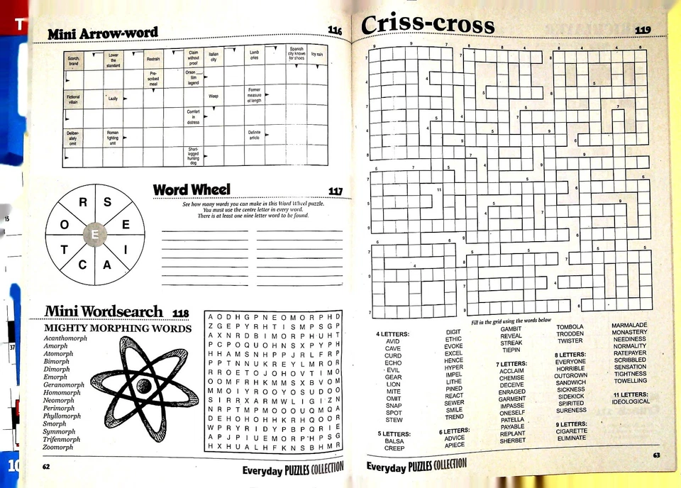 EVERYDAY PUZZLE COLLECTION BOOK MAG MIXED PUZZLES 3 BACK ISSUES 480 PUZZLES - Image 3 of 4