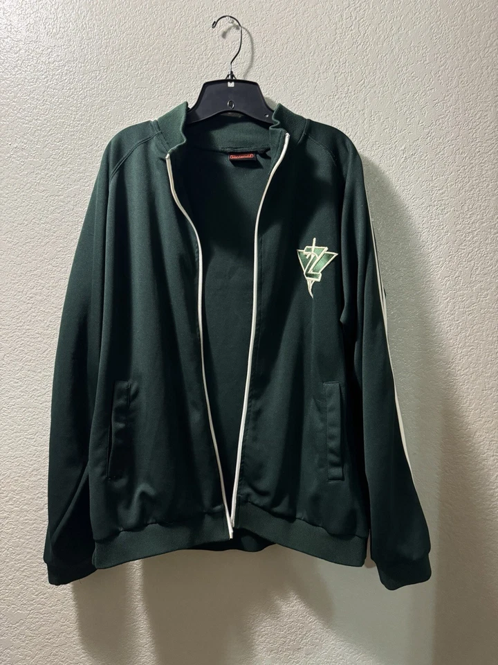 Jaqueta de pista vintage The Legend of Zelda tamanho XL verde Nintendo 2003 tema quente - Imagem 3 de 4