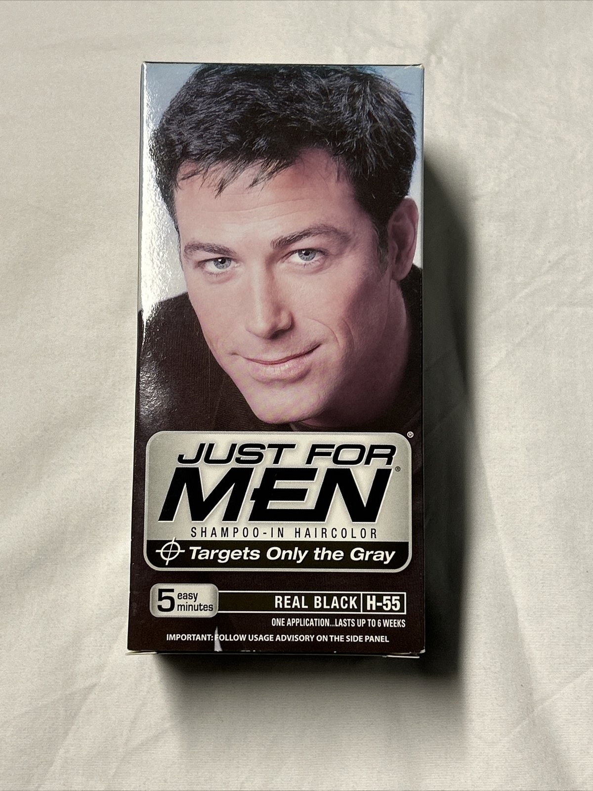 Just for Men Shampoo-In Hair Color - H-55 - Real Black - NIB - Ships Free!