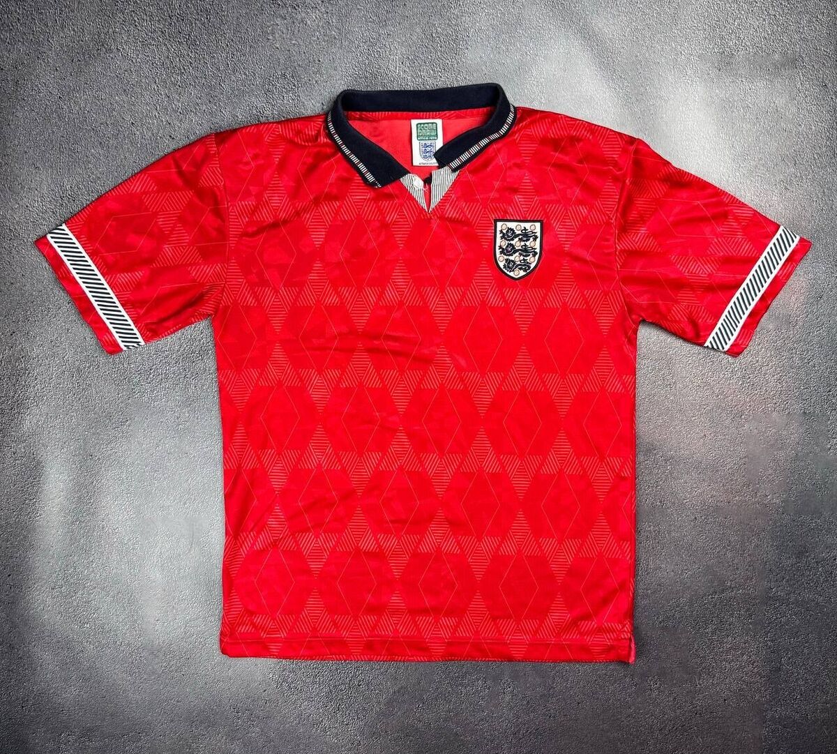 England 1990/1993 Away Score draw football shirt Soccer England 1990/1993 Away Score draw football shirt Soccer