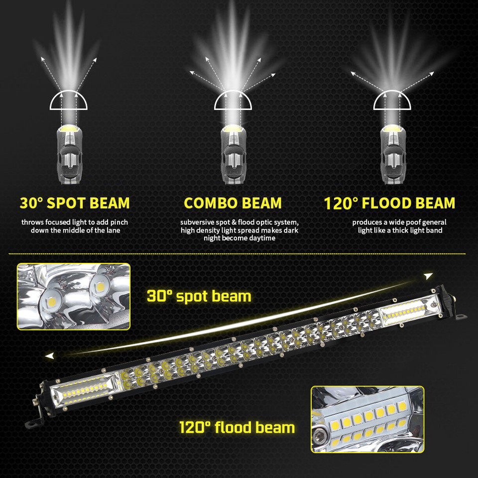 2 Row LED Light Bar 20inch 4x4 4WD Offroad Light Bar Work Pods PK 22 32 ...
