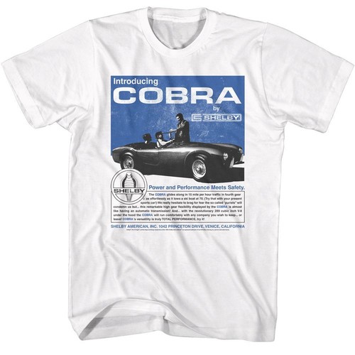 Carroll Shelby 60's Cobra Ad White T-Shirt - 第 1/2 張圖片