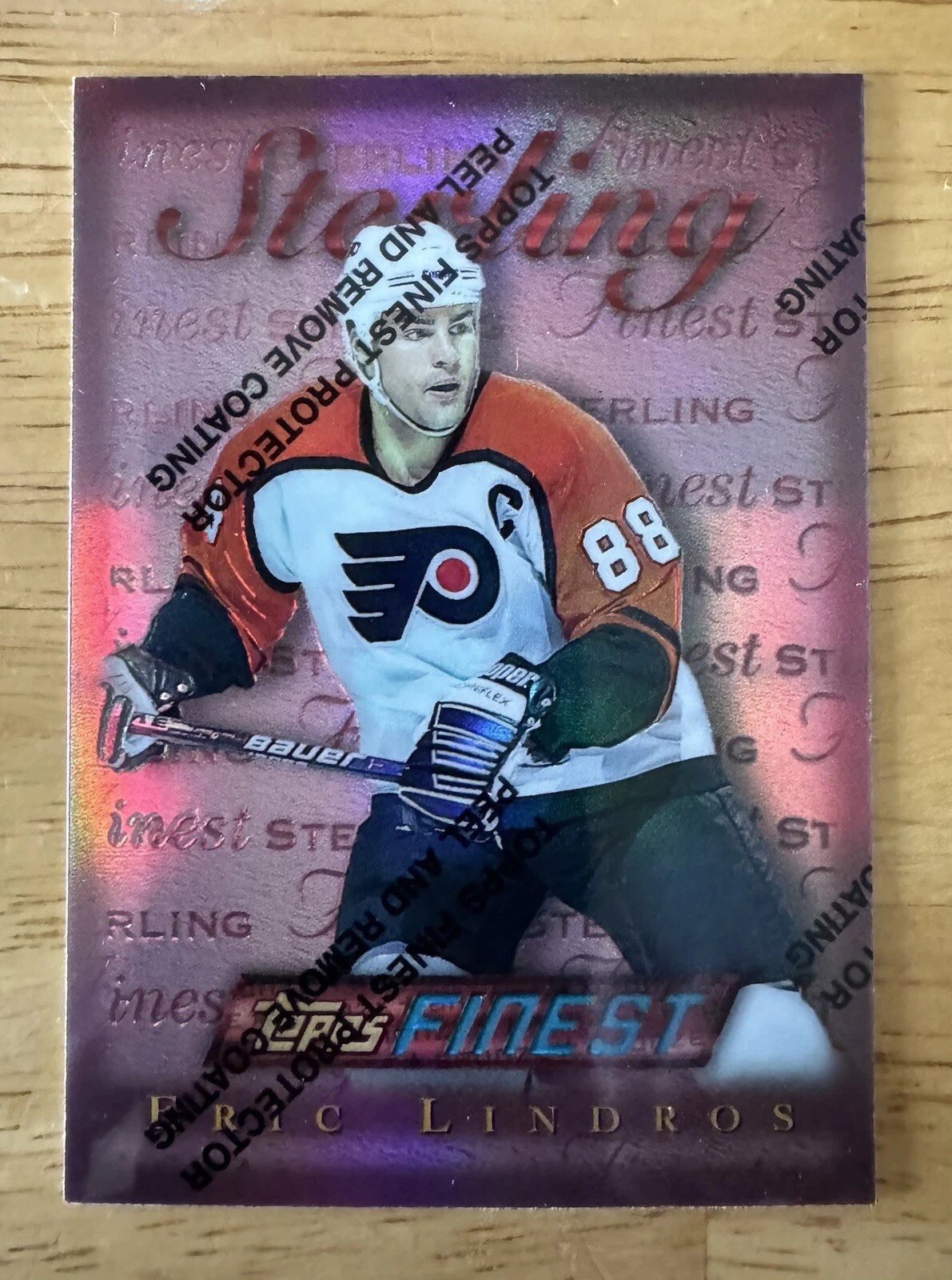 1995-96 Topps Finest Bronze REFRACTOR Eric Lindros Flyers #1 STERLING