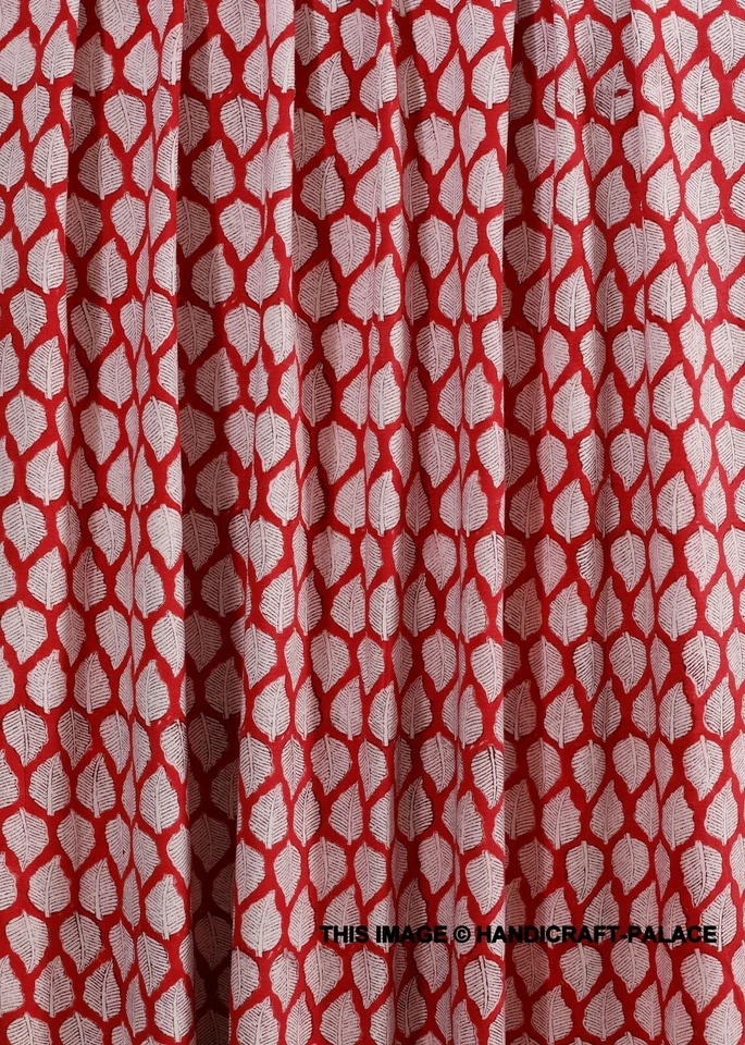 Waterproof Outdoor Cotton Canvas Upholstery Fabric Hand Block Printed By 5 Yard - Image 2 of 4