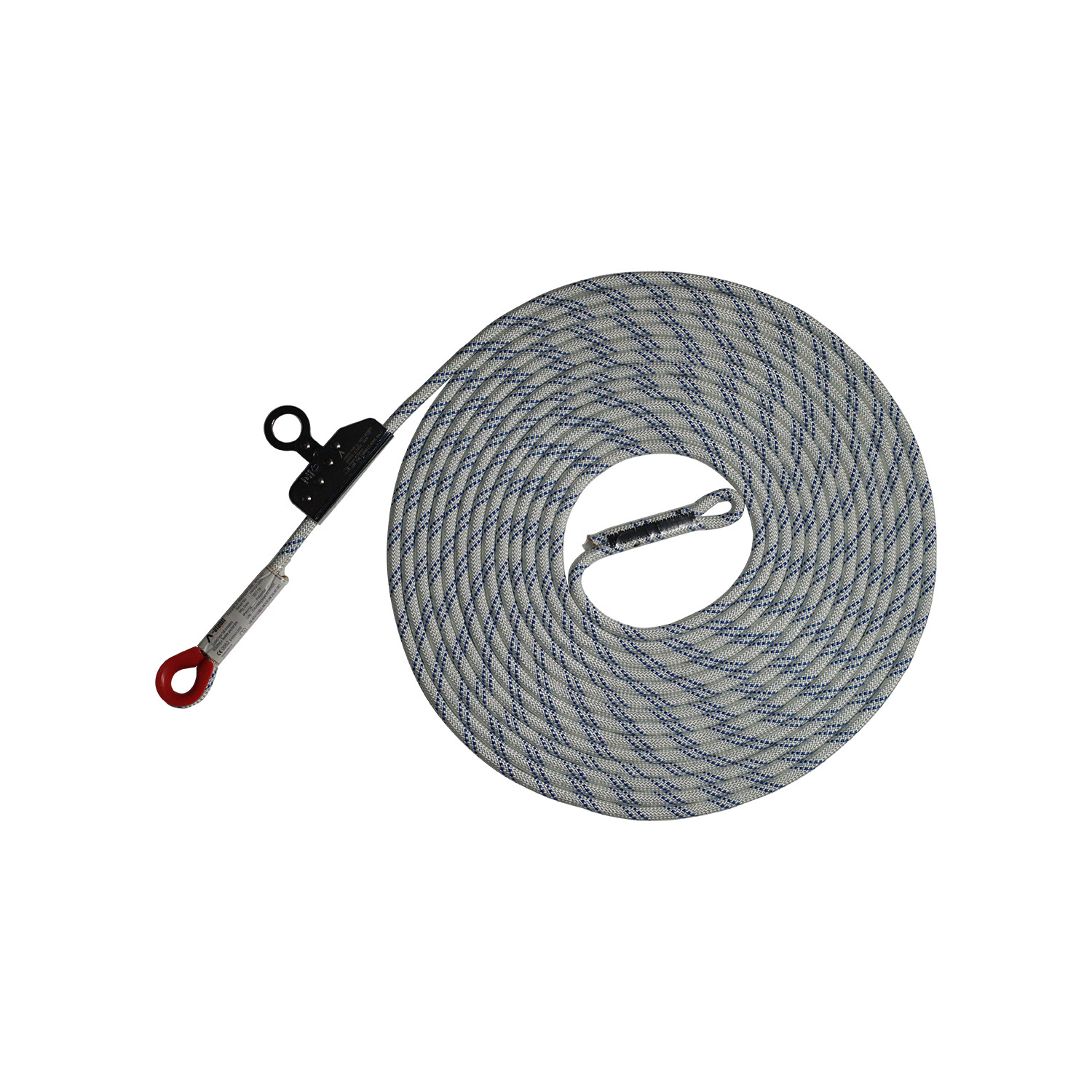 Corde d'ancrage Linostop 10m et fixation flexible GEKKO en materiaux haute resistance