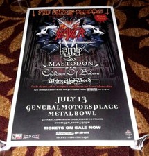SLAYER ORIGINAL CONCERT POSTER VANCOUVER JULY 13TH, 2006 