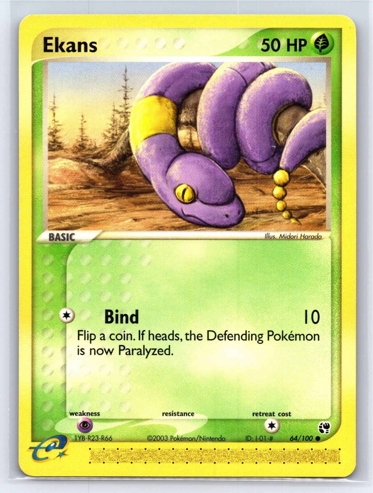 2003 Pokemon TCG EX Sandstorm Ekans - 64/100 - NM