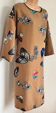 Size XXL 48” Coolshe Light brown butterfly pattern dress with side pockets