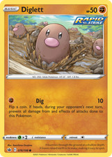 Diglett 76/198 Common | Chilling Reign | Pokemon Card